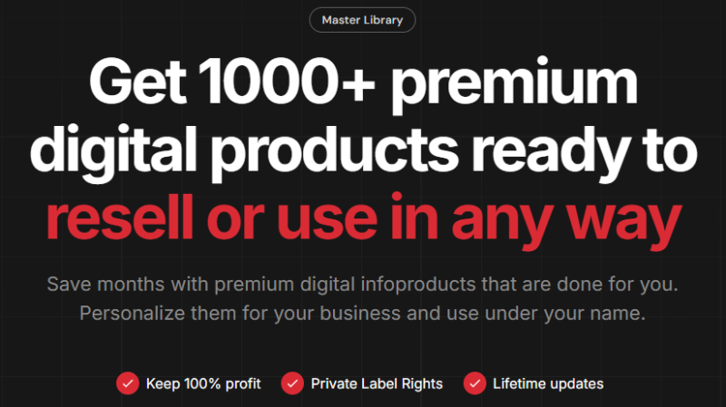 Master Library - 70% off + 10% off